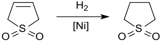 Hydrogenation of 3-sulfolene to sulfolane