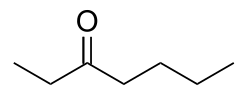 Skeletal formula of 3-Heptanone