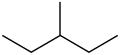 Skeletal formula of 3-methylpentane