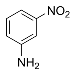 Skeletal formula of 3-nitroaniline