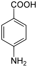 Skeletal formula of PABA
