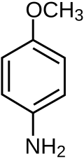 Skeletal formula of p-anisidine