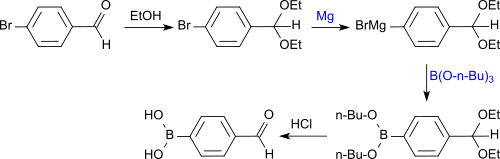 Synthese von 4-Formylphenylboronsäure nach Nöth