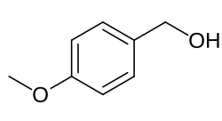 Skeletal formula of anisyl alcohol