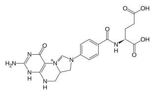 Skeletal formula of 5,10-methenyltetrahydrofolate