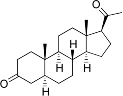 Skeletal formula of 5α-dihydroprogesterone