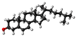 Ball-and-stick model of 7-dehydrocholesterol
