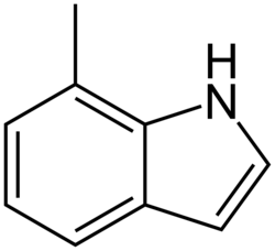 Skeletal formula of 7-methylindole