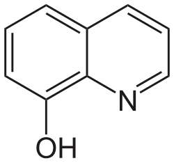 Skeletal formula of 8-hydroxyquinoline