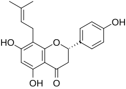 Chemical structure of 8-prenylnaringenin