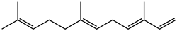 Skeletal formula of (E,E)-α-farnesene
