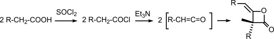 Synthesis of alkylketene dimers (AKD)