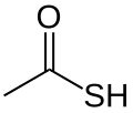 Skeletal formula of thioacetic acid