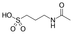 Skeletal formula of acamprosate
