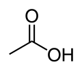 Skeletal formula of acetic acid
