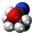 Spacefill model of acetone cyanohydrin