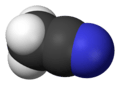 Spacefill model of acetonitrile