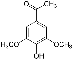 Chemical structure of acetosyringone