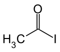 Skeletal formula of acetyl iodide