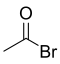 Structural formula of acetyl bromide
