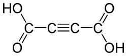 Structural formula of acetylenedicarboxylic acid