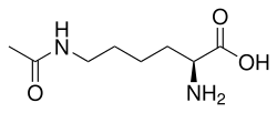 Skeletal formula of acetyllysine (S)