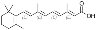 Skeletal formula of retinoic acid