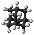 Ball-and-stick model of the adamantane molecule