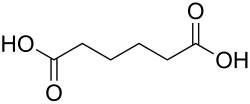 Skeletal formula of adipic acid