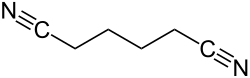 Structural formula of adiponitrile