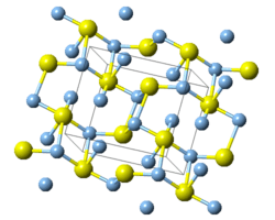 Ball-and-stick model of silver sulfide