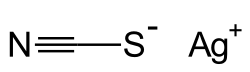 Skeletal formula of silver thiocyanate