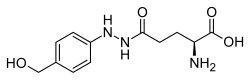 Stereo structural formula of agaritine ((2S)-2-amino)
