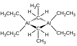 Skeletal formula of triethylaluminium dimer