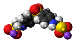 Space-filling model of the component ions of aldesulfone sodium