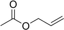 Skeletal formula of allyl acetate