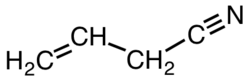 Structural formula of allyl cyanide