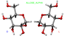 Ball-and-stick model of Alpha-allose (D, L)