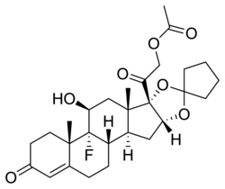 Skeletal model of Amcinonide