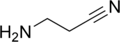 Structural formula of aminopropionitrile