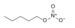 Skeletal formula of pentyl nitrate