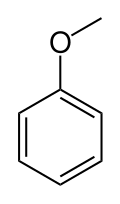 Chemical structure of anisole