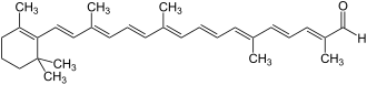 Skeletal formula of apocarotenal