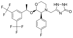 Structural formula of aprepitant