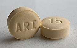 Two tablets of aripiprazole 15 mg.