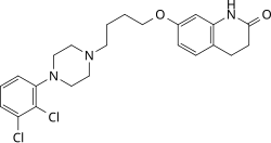 Structural formula of aripiprazole