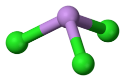 Ball-and-stick model of arsenic trichloride