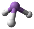 Ball-and-stick model of arsine