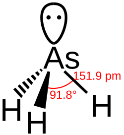 Skeletal formula of arsine