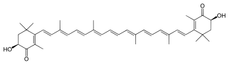 Skeletal formula of astaxanthin